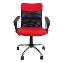 Työtuoli DARIUS kaasujousella, keinumekanismi, verkkokangas, punainen/musta