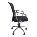 Työtuoli DARIUS kaasujousella, keinumekanismi, verkkokangas, musta