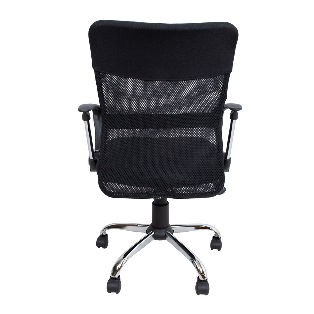 Työtuoli DARIUS kaasujousella, keinumekanismi, verkkokangas, musta