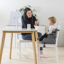 Reer istuinkoroke turvavyöllä kantolaukussa, harmaa