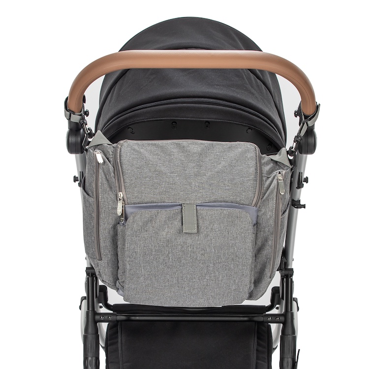 Reer istuinkoroke turvavyöllä kantolaukussa, harmaa