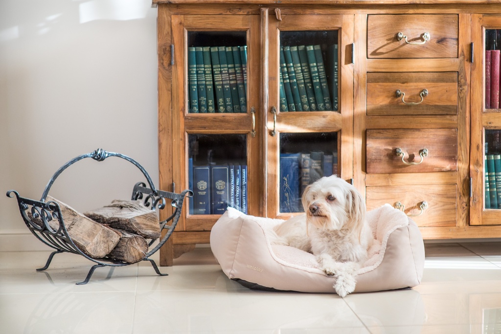 Amiplay Aspen XL-koiranpeti sohva beige 90x72x22cm