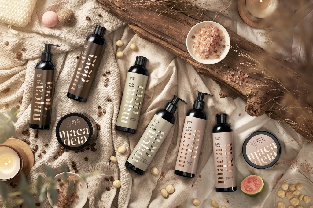 Macadeia suihkusaippua 300ml Balancing Macadamia oil