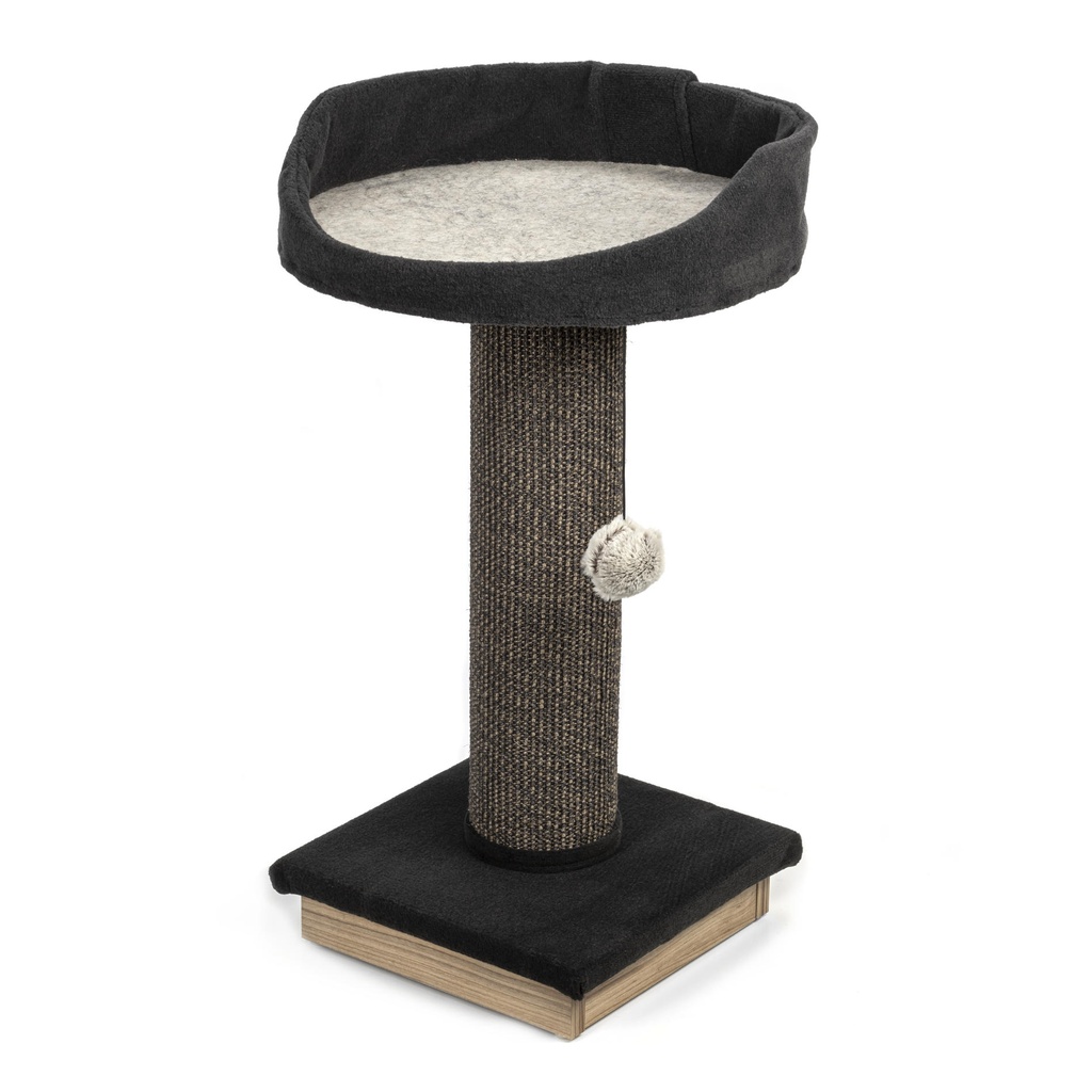 Ecomfy kissan raapimatolppa pedillä musta 67,5cm