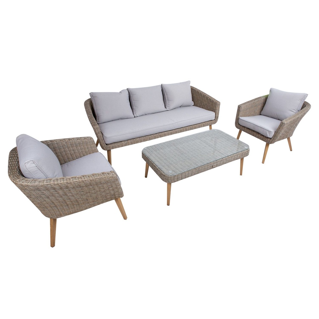 Garden furniture set NORWAY coffee table, sofa, 2 chairs