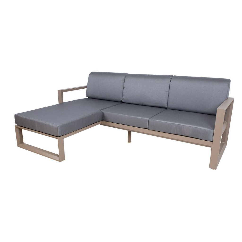 Garden furniture set POSTA corner sofa and table, beige