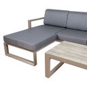 Garden furniture set POSTA corner sofa and table, beige