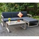 Garden furniture set POSTA corner sofa and table, beige