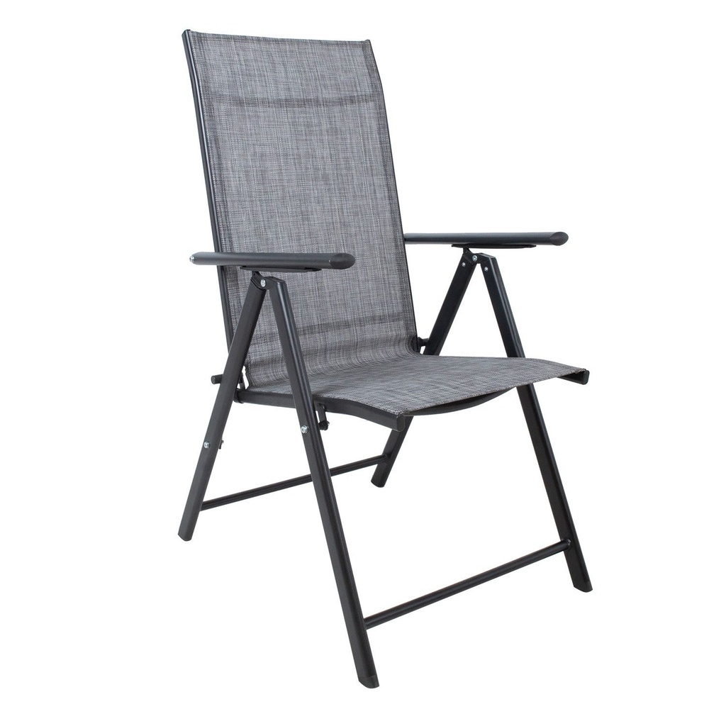 Garden furniture set DUBLIN table and 4 foldable chairs, grey