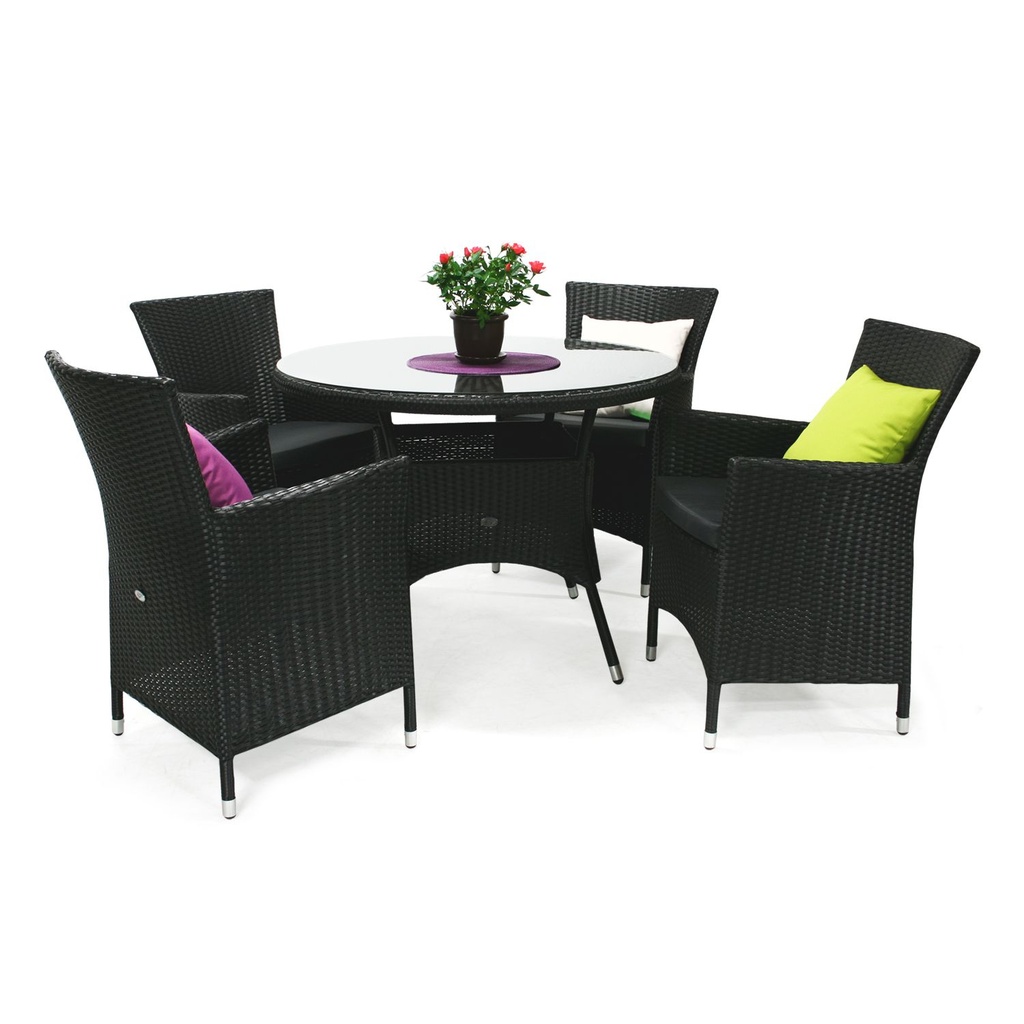 Table WICKER D100xH71cm, black