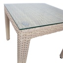 Side table WICKER 50x50xH45cm, beige