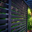 Lamelliseinä MIRADOR-111 puutarhakatokseen 4m, alumiinia 124xK238cm, tummanharmaa