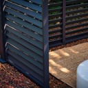 Lamelliseinä MIRADOR-111 puutarhakatokseen 4m, alumiinia 124xK238cm, tummanharmaa