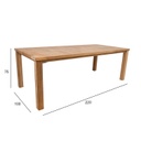 Table BALI 220x100xH75cm, teak