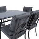 Puutarharyhmä BOSLER pöytä + 6 nojatuolia, grafiitti