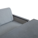 Puutarharyhmä DELGADO kulmasohva, pöytä + penkki, vaaleanharmaa/grafiitti