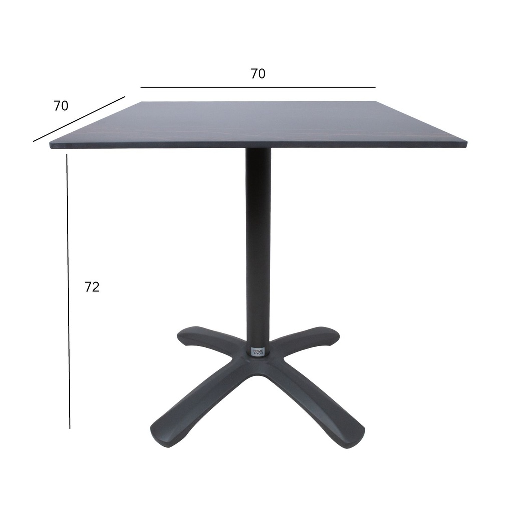 Table BEIDA 70x70xH72cm, brown