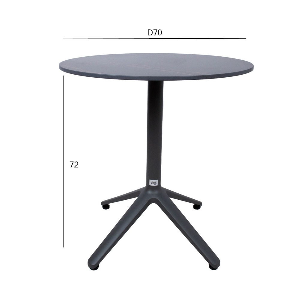 Table BEIDA D70xH72cm, brown