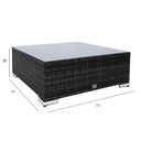 Coffee table SEVILLA NEW 71x71xH30cm, black