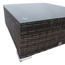 Coffee table SEVILLA NEW 71x71xH30cm, dark brown