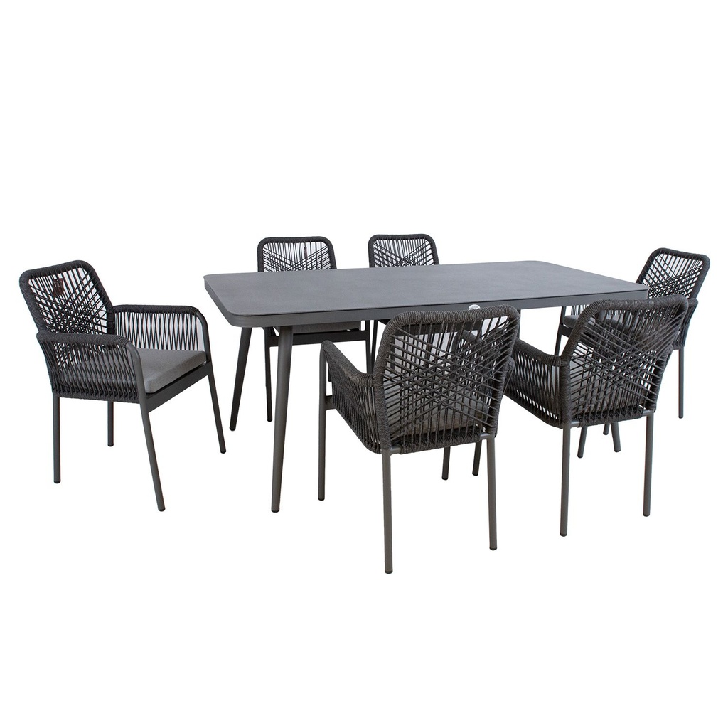 Garden furniture set HELA table and 6 chairs