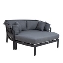Sofa TOMSON with canopy, dark grey
