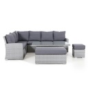 Garden furniture set ASCOT table, corner sofa, 2 ottomans