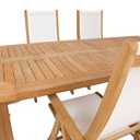 Dining set BALI table, 6 foldable chairs