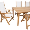 Dining set MALDIVE table, 6 foldable chairs