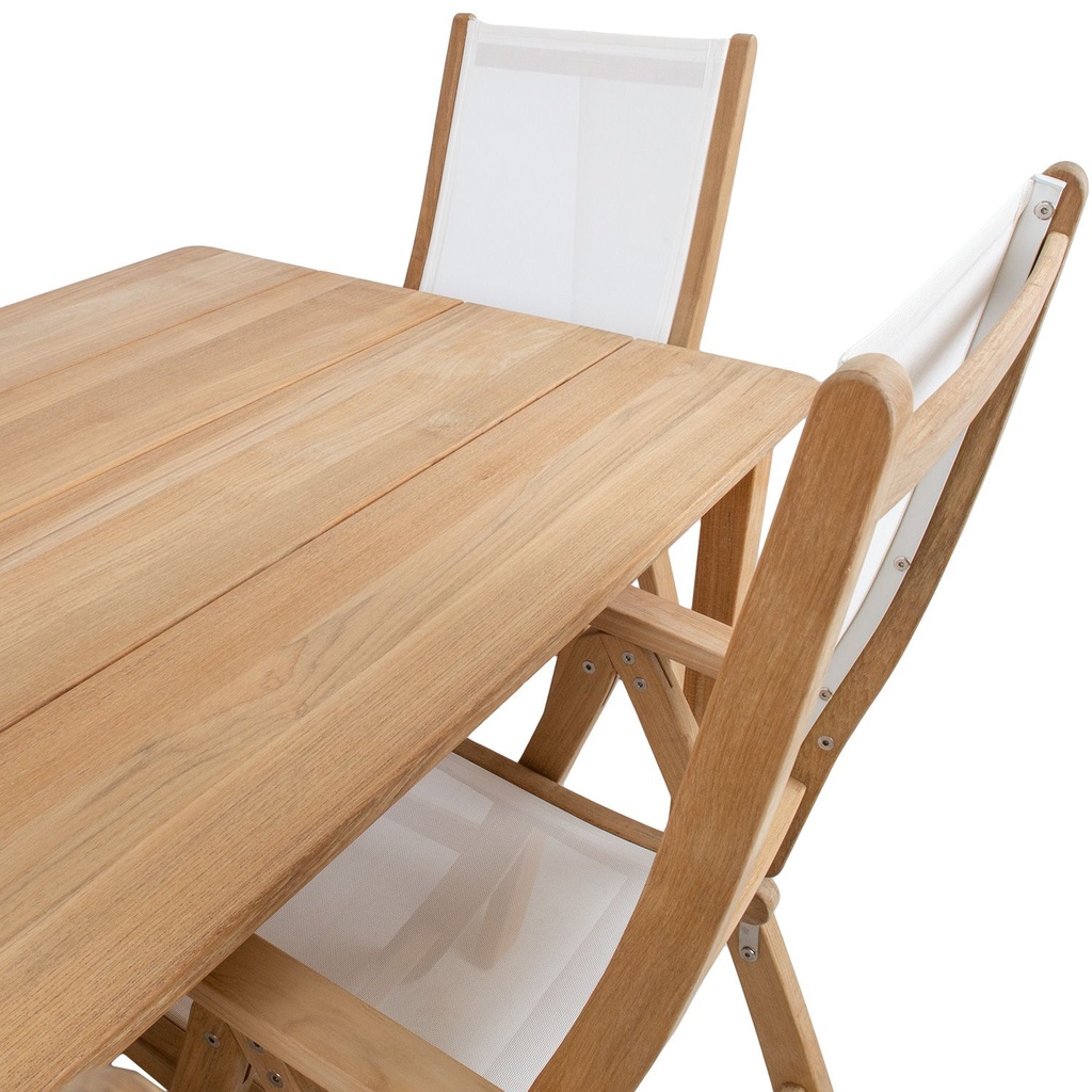 Dining set MALDIVE table, 6 foldable chairs