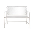Bench JASMINE 103x50xH93cm, antique white metal