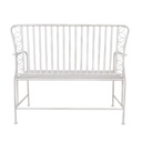 Bench JASMINE 103x50xH93cm, antique white metal