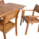 Garden furniture set FORTUNA table and 4 chairs, acacia