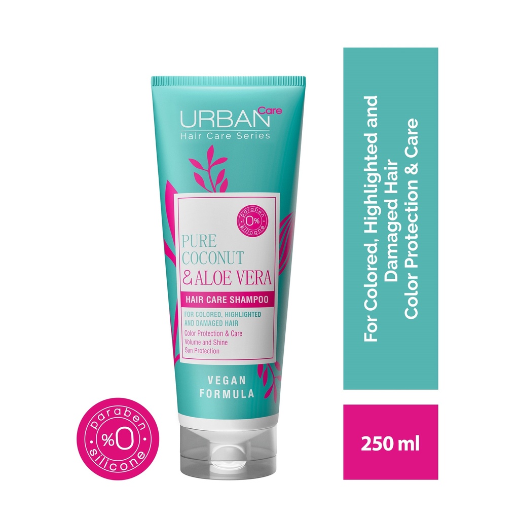 urban care pure coconut &amp; aloe vera shampoo 250ml