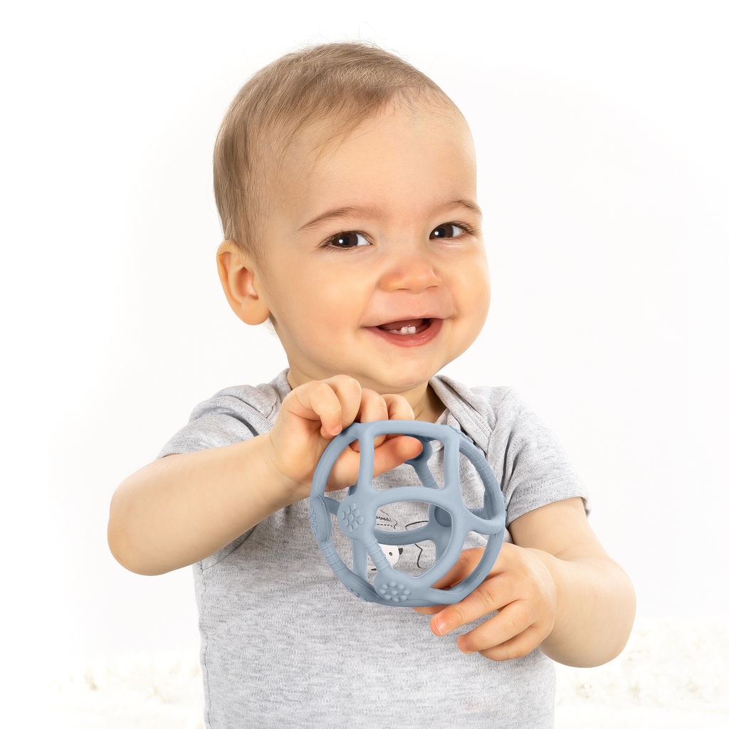 Reer Bite&amp;Play silikoninen pallolelu sininen