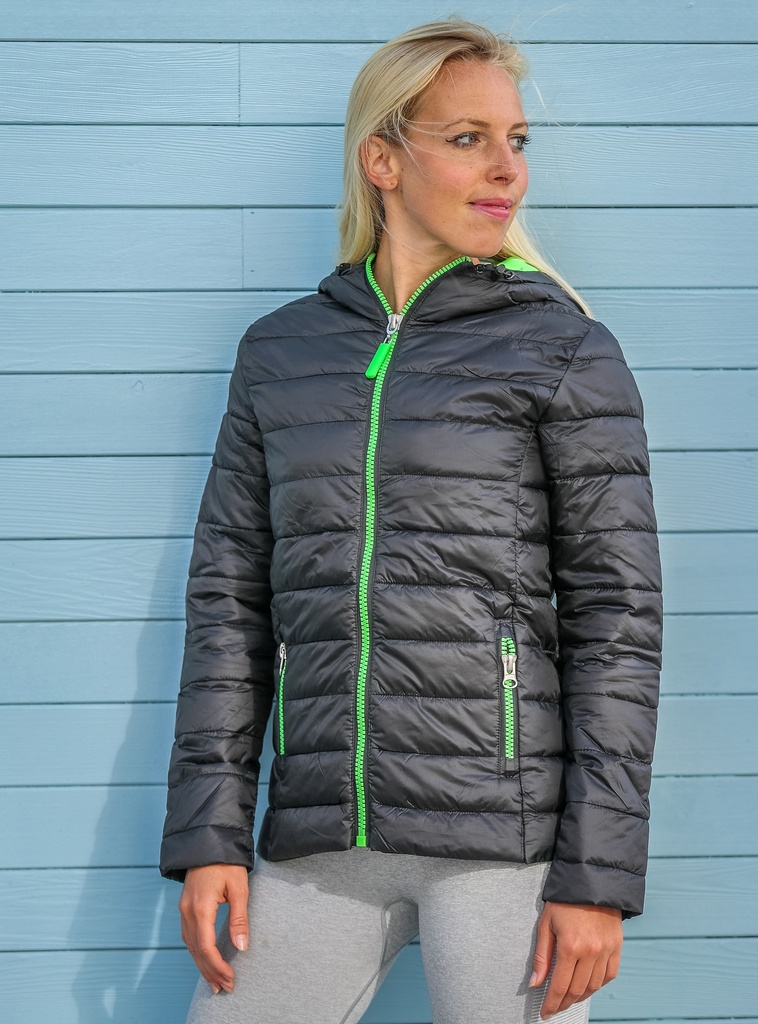 Toppatakki Result Snowbird, vettä hylkivä, musta / lime naisten L         