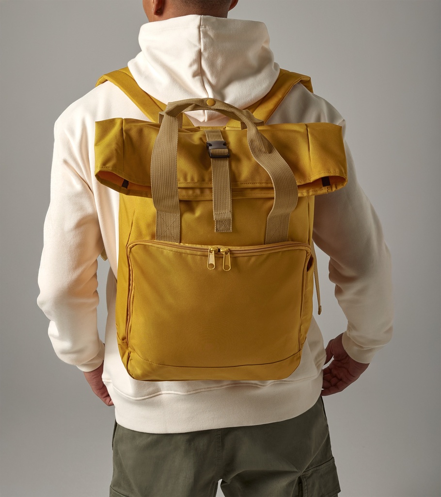 Bagbase Recycled roll-top tietokonereppu 19 l, sinappi