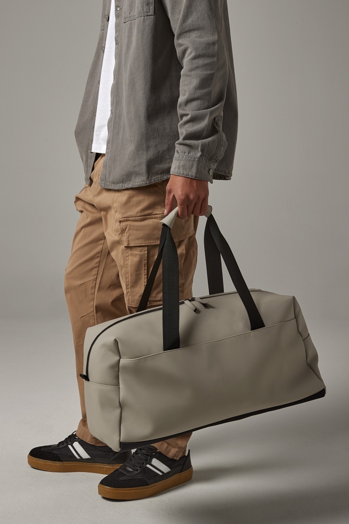 Bagbase Matte pu weekender bag 28 l, vaaleanharmaa