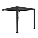 Puutarhakatos seinään MIRADOR-111 3x4xK2.5m, alurunko, avattavat säleet, tummanharmaa