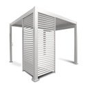 Lamelliseinä MIRADOR-111 puutarhakatokseen 3m, alumiinia 93xK235cm, valkoinen