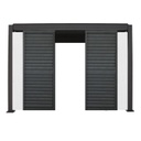 Välipaneeli lamelliseinään MIRADOR-111 puutarhakatokseen, alumiinia 31xK232cm, valkoinen