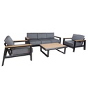 Puutarharyhmä FELINO pöytä, sohva, 2 tuolia