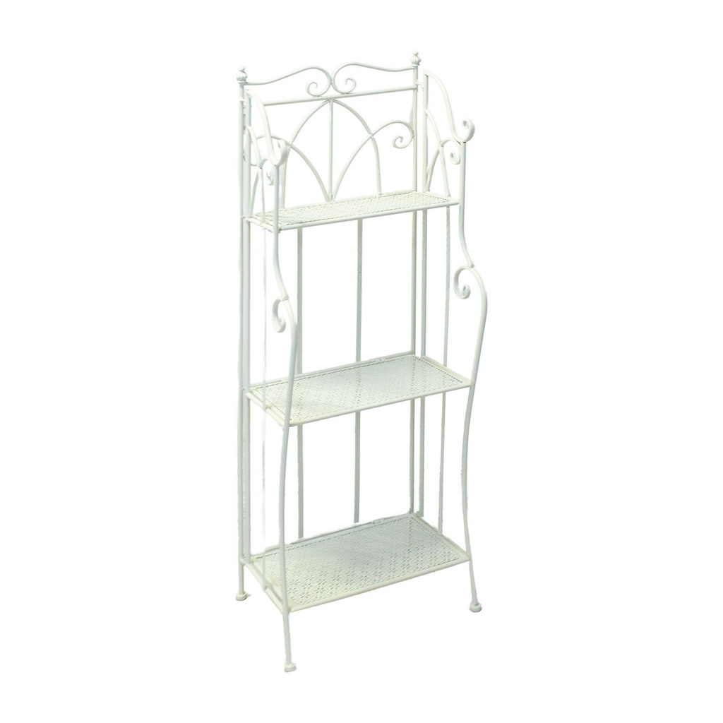 Hylly SANDY ulkokäyttöön 40x28xK126cm, valkoinen