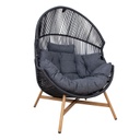 Lepotuoli HELSINKI ulkokäyttöön, musta