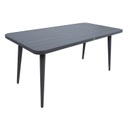 Puutarhapöytä WALES 160x80xK75,5cm, tummanharmaa