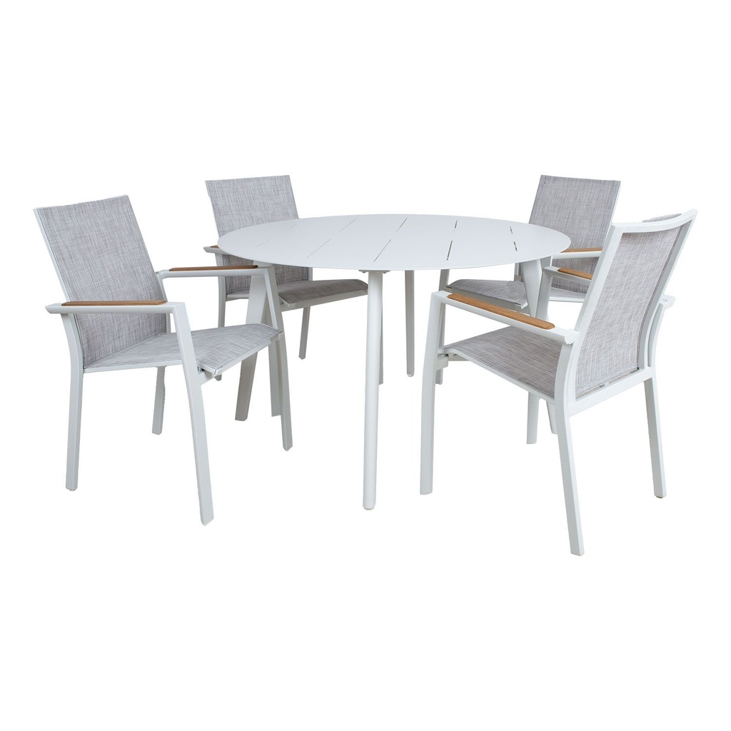 Ruokailuryhmä SAVO puutarhaan, pöytä + 4 tuolia