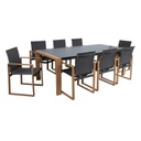 Ruokailuryhmä DUISBURG puutarhaan, pöytä + 8 tuolia