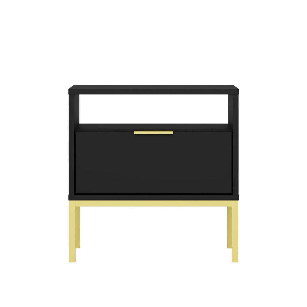 Kocot Austin yöpöytä, musta/kulta