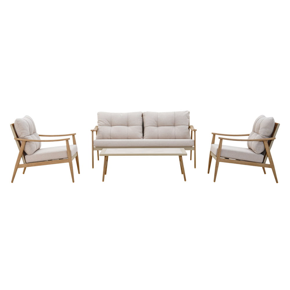 NAPA sohvaryhmä 5:lle, alumiinirunko, beige