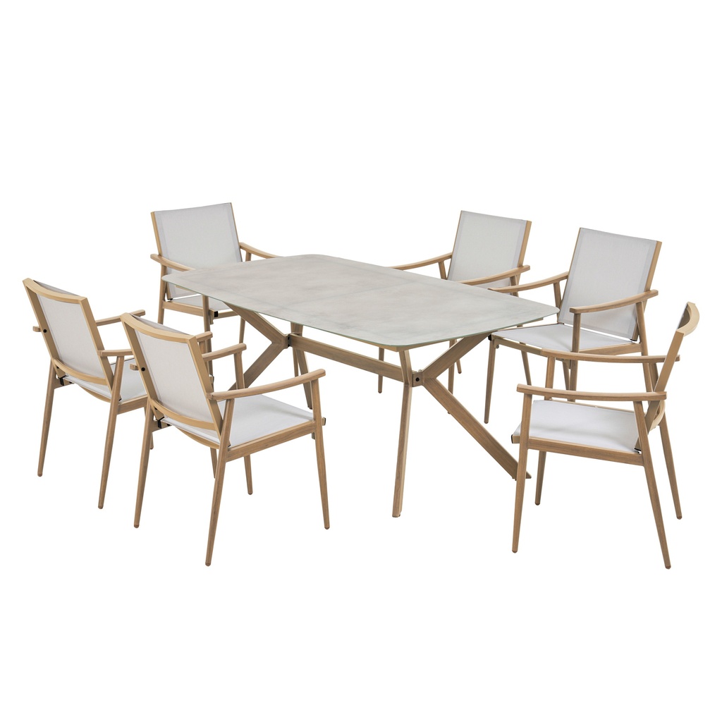 NAPA ruokailuryhmä ulos 6 hengelle, beige